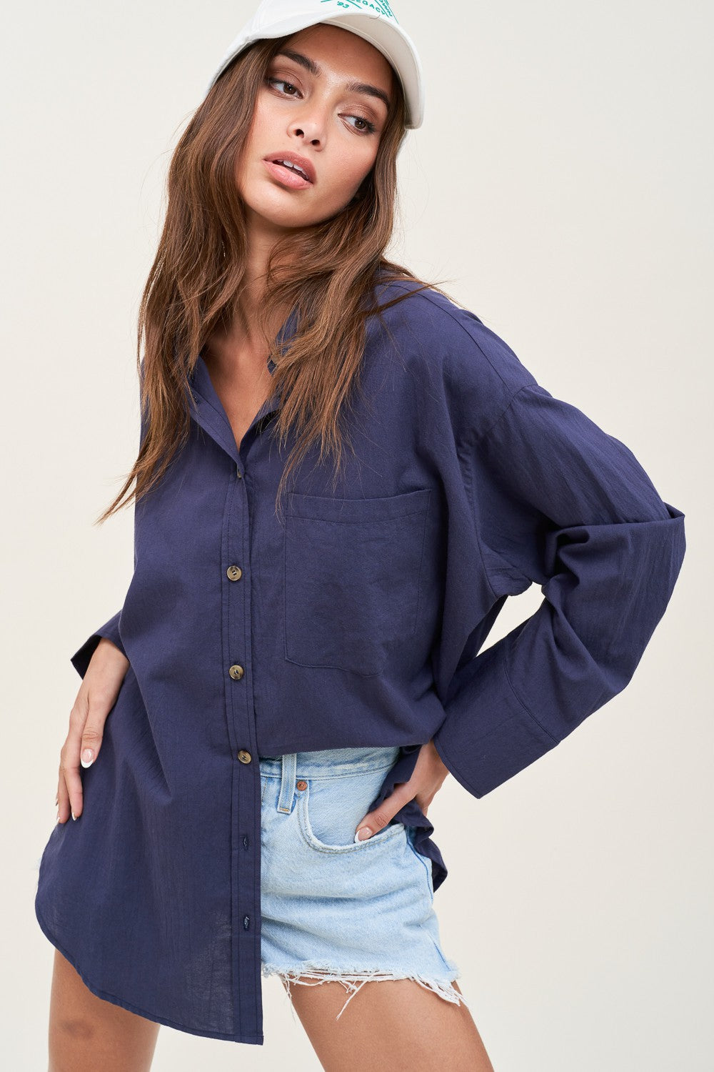 Girls in Blue Button Down