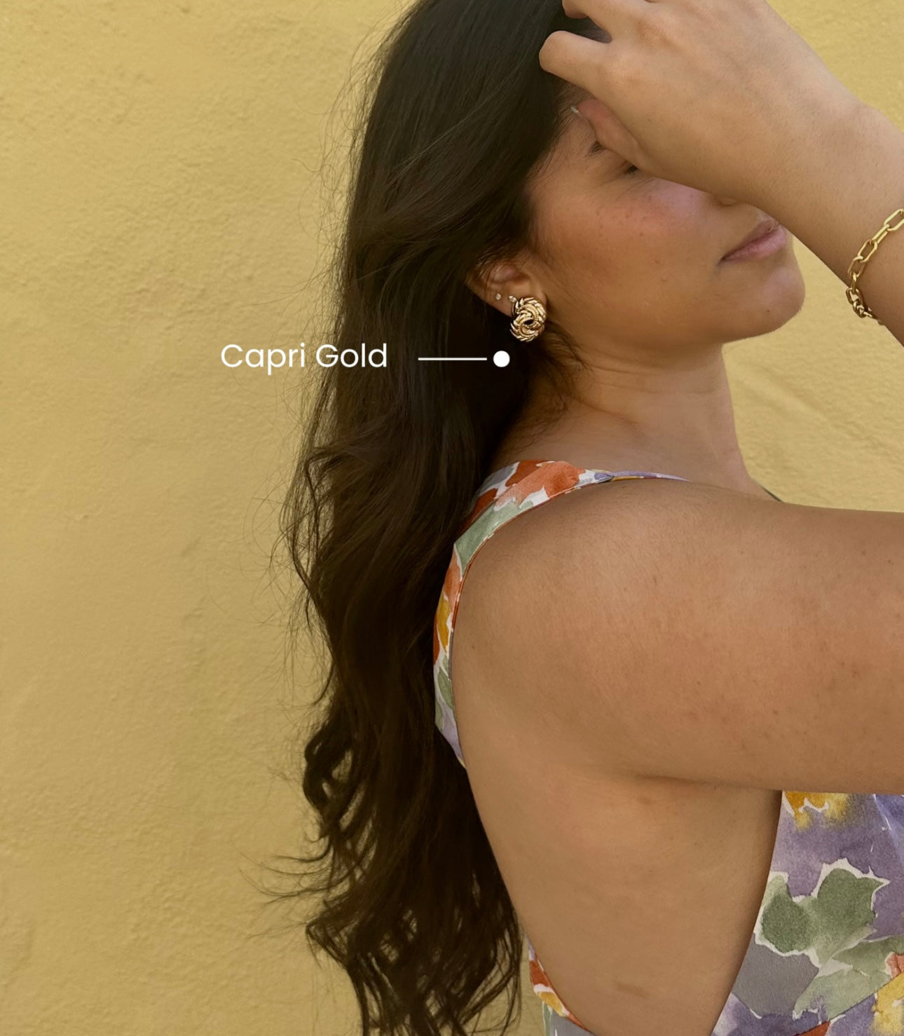 Capri Gold Earring