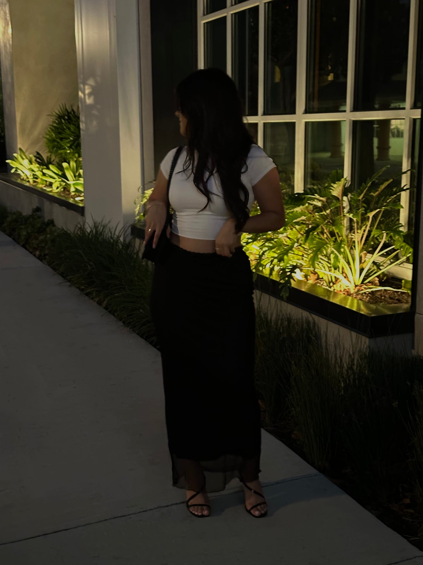 De Noche Midi Skirt